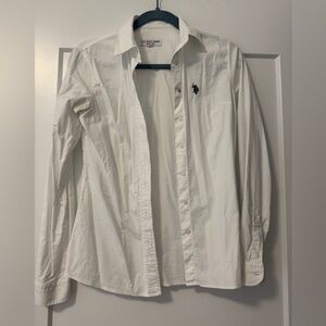 U.S. Polo Assn. Women's White Button Down Shirt